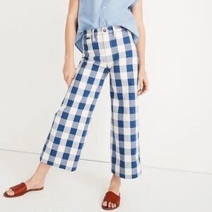 MADEWELL emmet wide-leg crop pants NWT